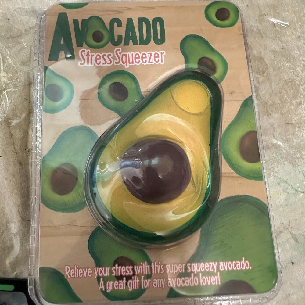 New Sealed Avocado Stress Squeezer Fizz Creations Unisex Adults Kids